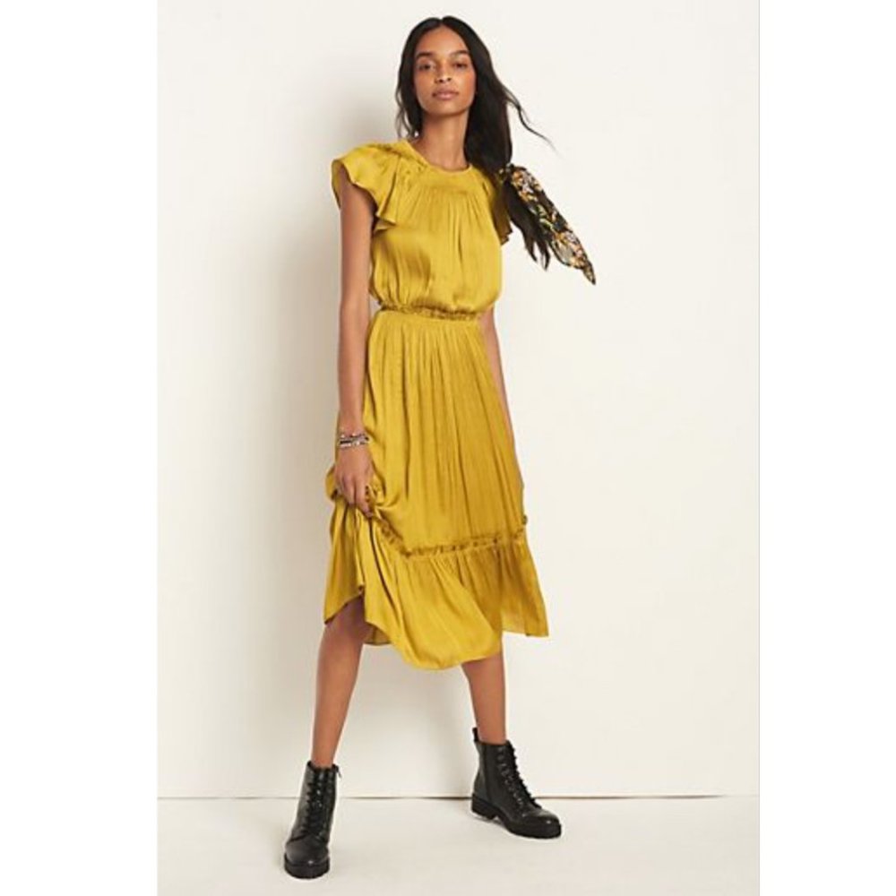 NWT Anthropologie Current Air Dodie Dress XSP Maxi